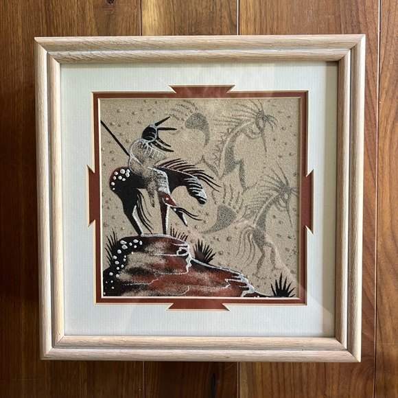 'Watchman' Navajo Indian Handmade Sandpainting Box - Picture 8 of 12